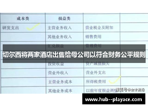 切尔西将两家酒店出售给母公司以符合财务公平规则